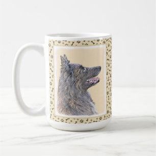 Taza De Café Pintura de Tervuren belga - Arte de perro original