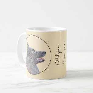 Taza De Café Pintura de Tervuren belga - Arte de perro original
