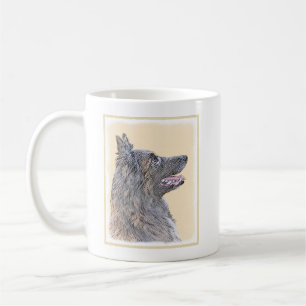 Taza De Café Pintura de Tervuren belga - Arte de perro original