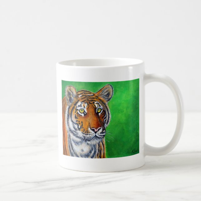Taza De Café Pintura de tigres (Derecha)
