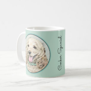 Taza De Café Pintura de tipo buffet Cocker Spaniel - Arte origi
