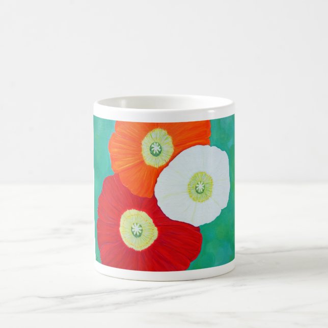 Taza De Café Pintura de tres cachorros (Centro)