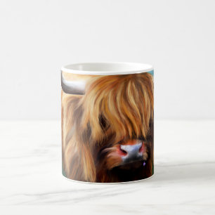 Taza De Café Pintura de vacas de Highland