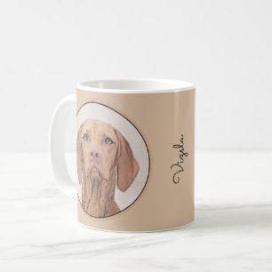 Taza De Café Pintura de Vizsla - Arte Perro Original.