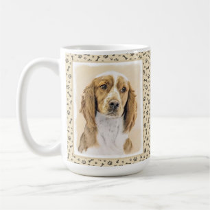 Taza De Café Pintura de Welsh Springer Spaniel - Arte original 