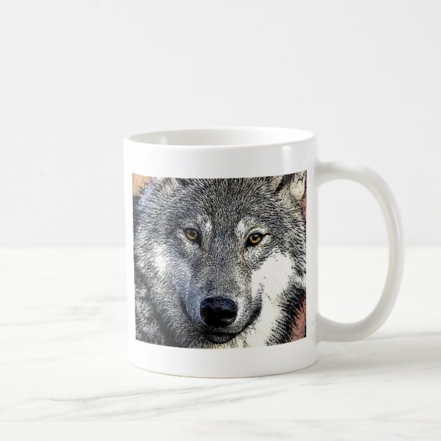 Taza De Café Pintura de Wolf Eyes (Derecha)