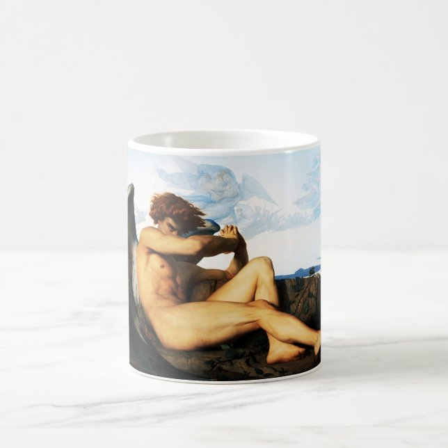 Taza De Café Pintura del ángel caído por Alexandre Cabanel (Centro)