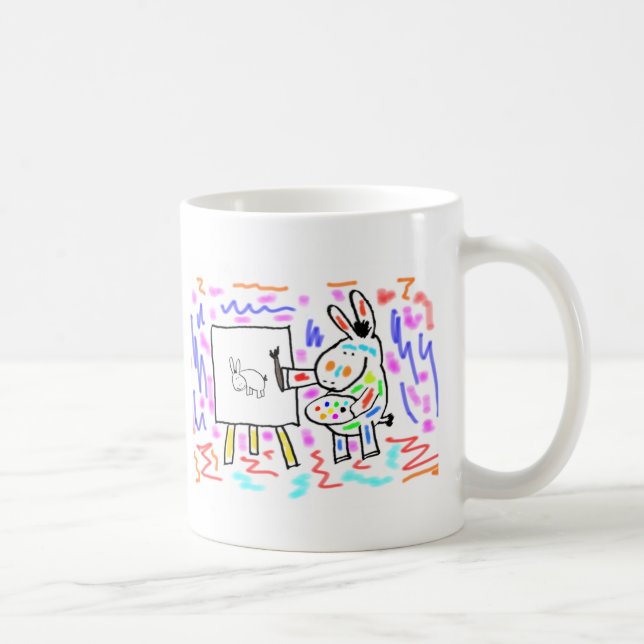 Taza De Café pintura del burro (Derecha)