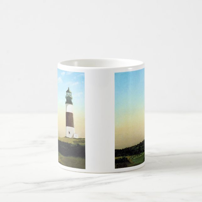 Taza De Café Pintura del faro de Sankaty Head Nantucket (Centro)