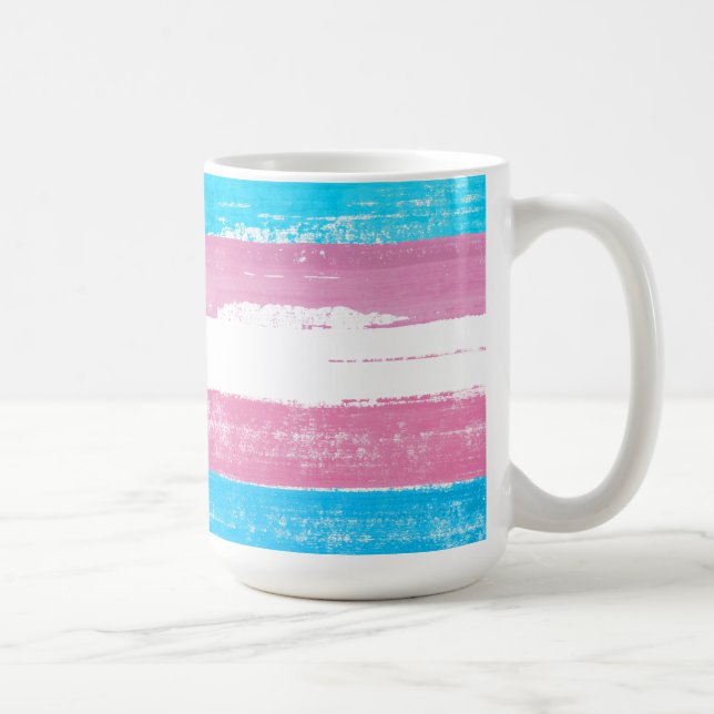 Taza De Café Pintura del Orgullo Trans (Derecha)