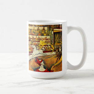 Taza De Café pintura del seurat - el circo
