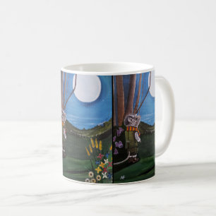Taza De Café Pintura Deseando en la Luna de Alfred Fox