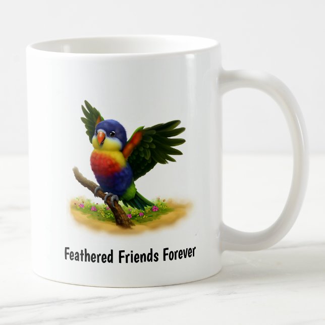 Taza De Café Pintura digital de un Lorikeet de Cute Mitchell (Subido por el creador)