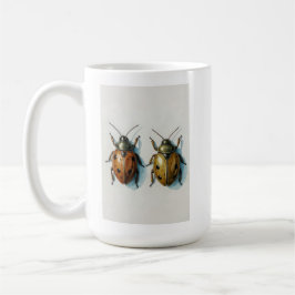 Taza De Café Pintura en acuarela de pareja de mariquitas arte d