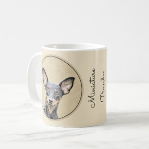 Taza De Café Pintura en miniatura de Pinscher Cute arte origina