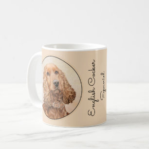 Taza De Café Pintura Española de Cocker Inglés - Arte Perro O