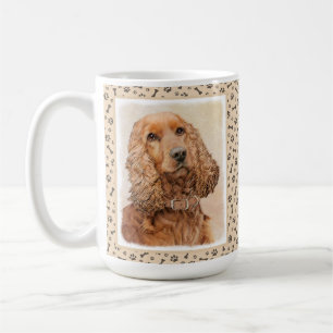 Taza De Café Pintura Española de Cocker Inglés - Arte Perro O