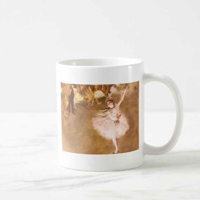 Taza De Café Pintura estelar de bailarina de ballet Degas (Derecha)