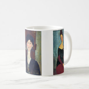 Taza De Café Pintura femenina de Amedeo Modigliani