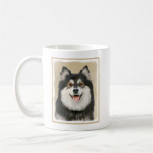 Taza De Café Pintura finlandesa Lapphund - Arte original de per
