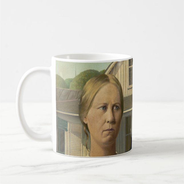Taza De Café Pintura gótica estadounidense (Izquierda)