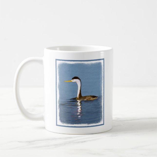 Taza De Café Pintura gris de Clark - Arte de pájaro original (Izquierda)