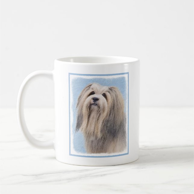 Taza De Café Pintura Havanesa (plateada) - Arte de Perro Origin (Izquierda)