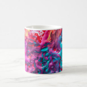 Taza De Café Pintura húmeda colorida paleta de arte abstracto m