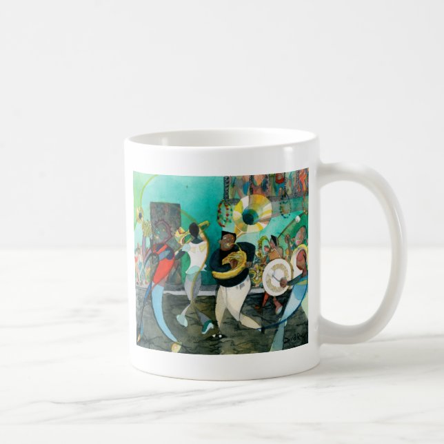 Taza De Café Pintura "jazz de la música de New Orleans " (Derecha)