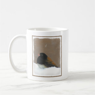Taza De Café Pintura Junco de Ojos Oscuros - Arte de pájaro ori