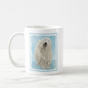 Taza De Café Pintura Komondor - Arte Perro Original Cuto