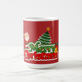 Taza De Café Pintura Moderna del Árbol de Navidad Colorida