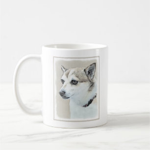 Taza De Café Pintura noruega de Lundehund - Arte original del p
