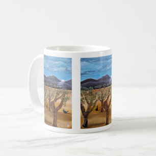 Taza De Café Pintura Olivar de Noche de Alfred Fox