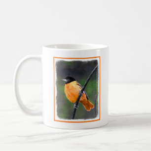 Taza De Café Pintura Oriole - Arte original de aves