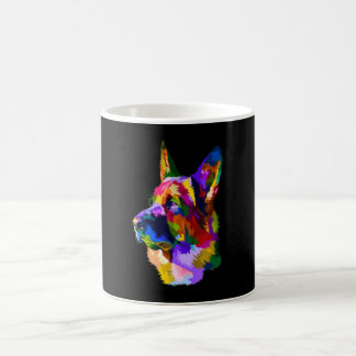 Taza De Café Pintura|Pastor alemán Mascota de pintura Perro Mam