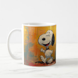 Taza De Café Pintura Pop Art de Perro Beagle Alegre