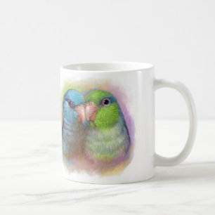 Taza De Café Pintura realista del loro pacífico del parrotlet
