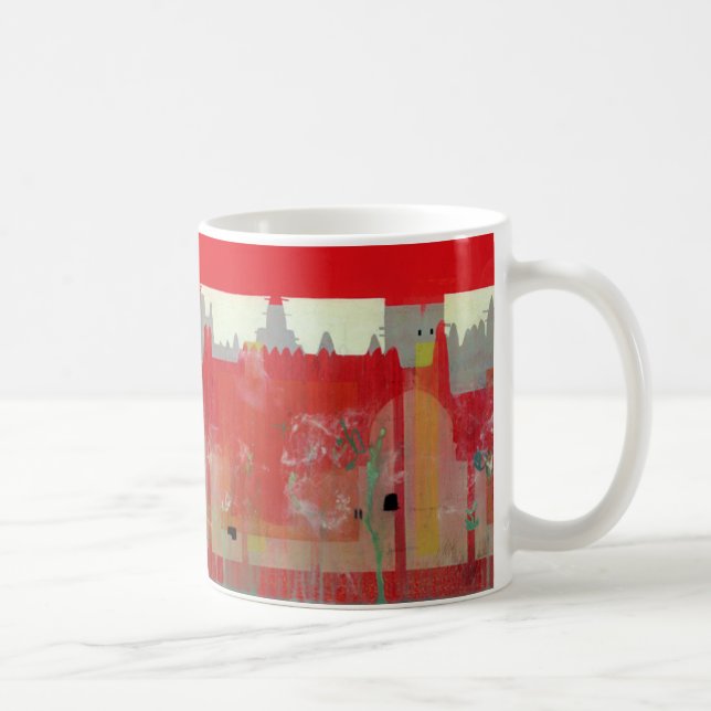 Taza De Café Pintura roja (Derecha)