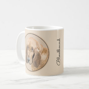 Taza De Café Pintura Sangrienta - Arte Perro Original.