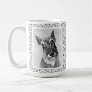 Taza De Café Pintura Schnauzer (gigante) - Arte de perros