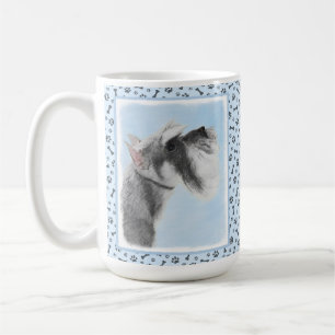 Taza De Café Pintura Schnauzer (gigante, estándar) - Arte de pe