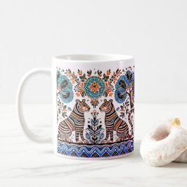 Taza De Café pintura simple de madhubani