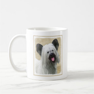Taza De Café Pintura Skye Terrier - Arte Perro Original.