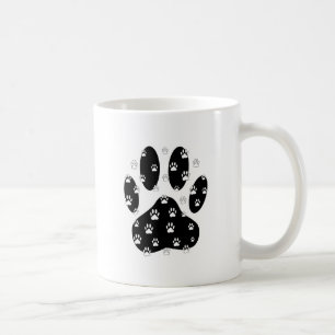 Taza De Café Pinturas blancas en papel negro