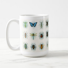Taza De Café Pinturas de acuarela de colección de insectos arte