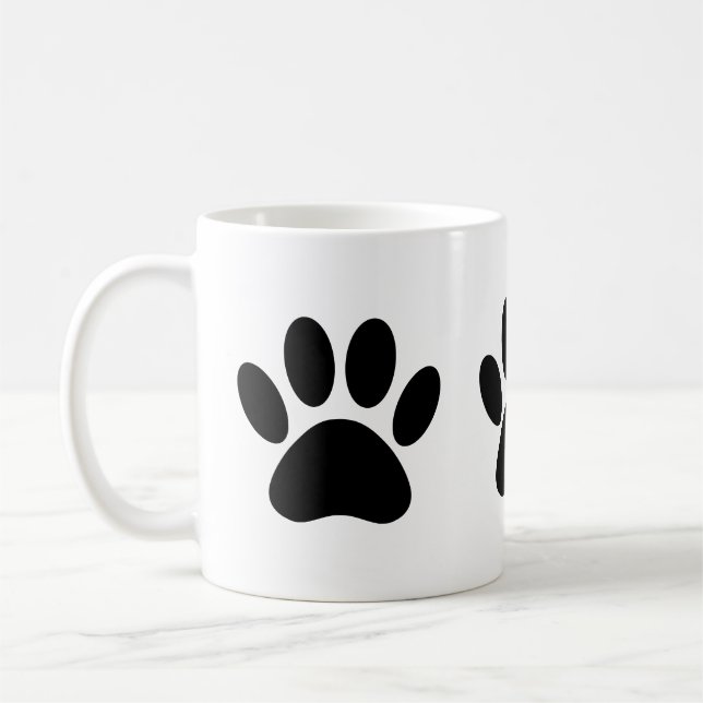 Taza De Café Pinturas De Perro En Negro (Izquierda)