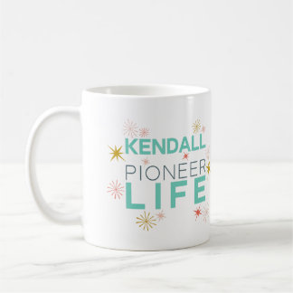 Taza De Café Pioneer Life Sparkly - Nombre personalizado Kendal