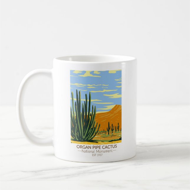 Taza De Café Pipe de órgano Cactus Monumento Nacional Arizona (Izquierda)