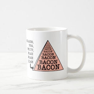 Taza De Café Pirámide de alimentación del tocino
